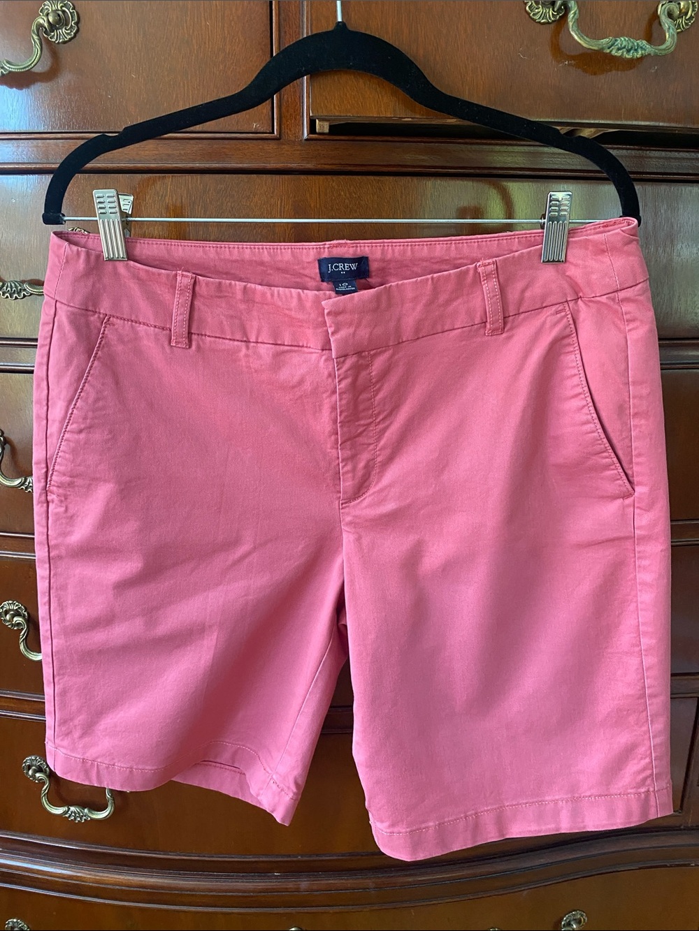 J. Crew Coral Pink Cotton Chino Bermuda Shorts